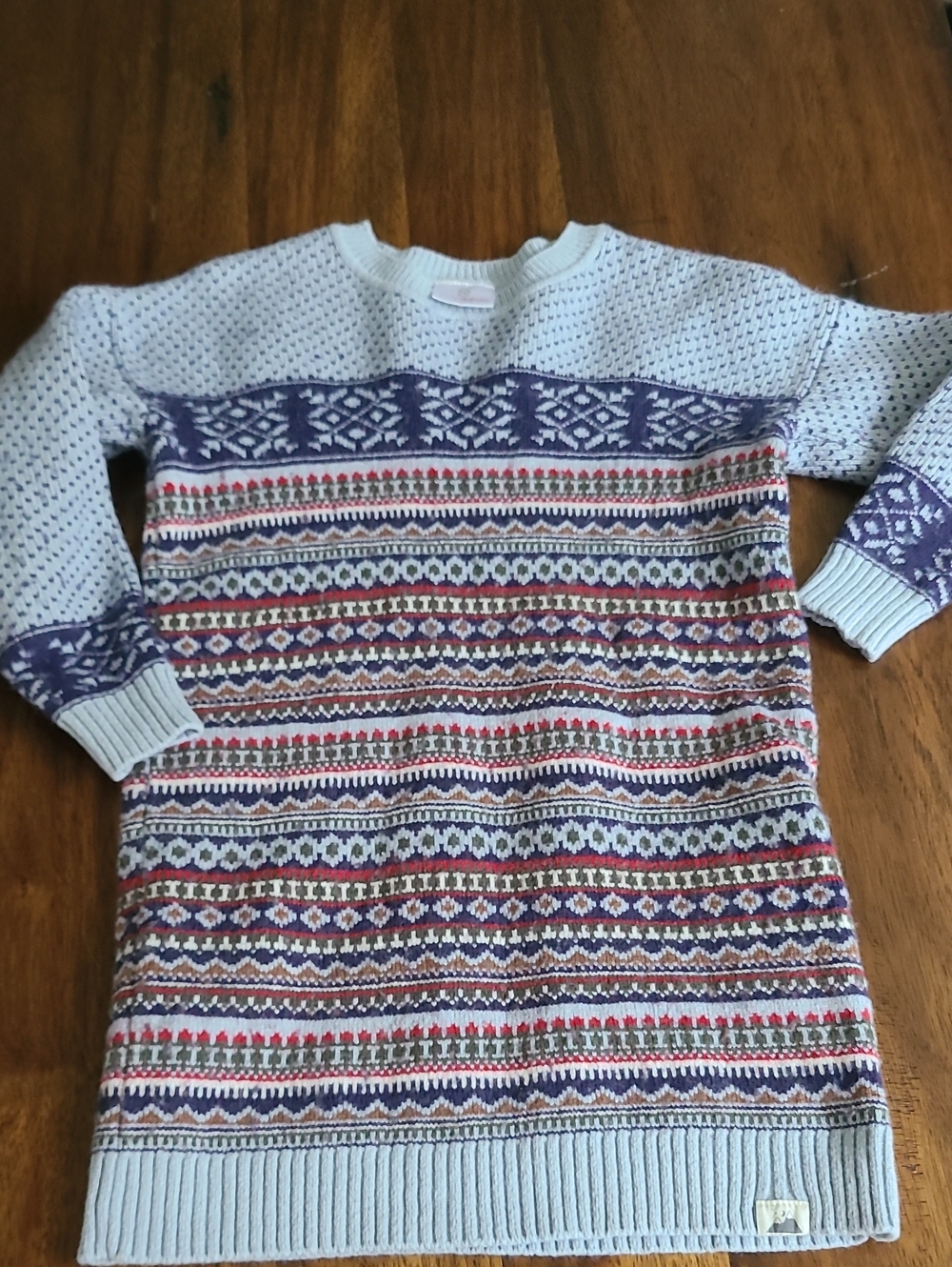Hanna Andersson Kids/Girl's Long Sleeve Sweater Dress Striped Multicolor Size 10
